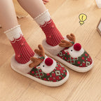 Festive Comfort – Cozy Reindeer Slippers