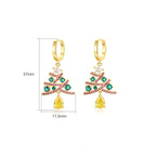 Festive Sparkle, Elegant Style – Tree Earrings