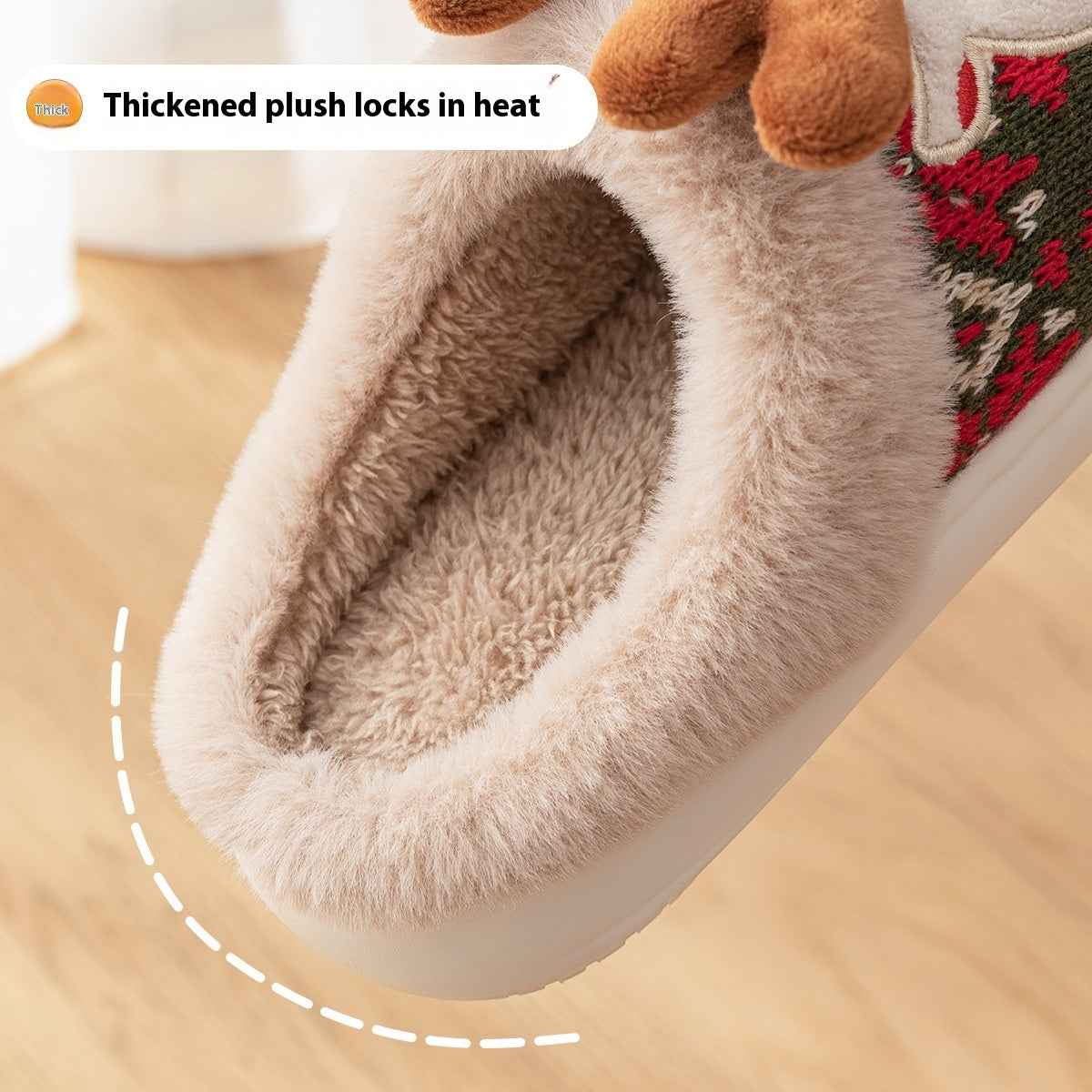 Festive Comfort – Cozy Reindeer Slippers