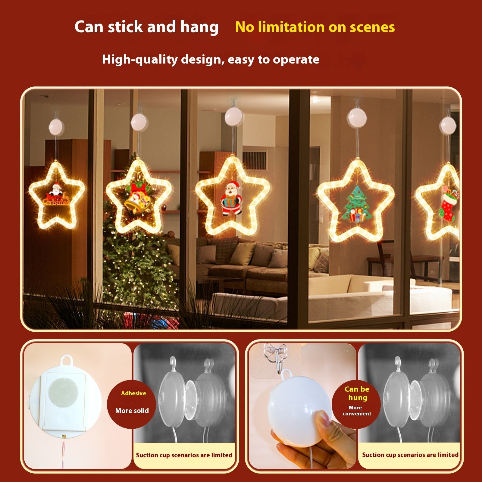 Instant Holiday Glow – LED Star Lights